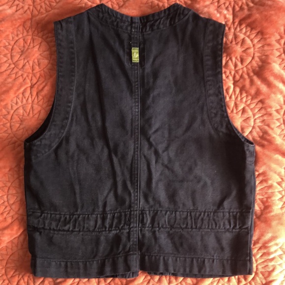 Pulp Black Denim Motorcycle Vest Size-S - Picture 2 of 3